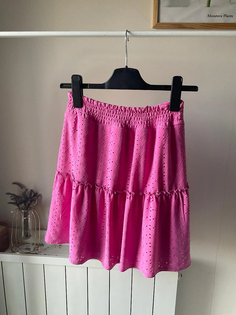 Fuchsia skirt with English embroidery – love at first sight Size M – photo 3